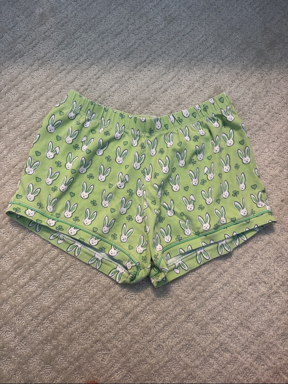 Roller Rabbit Green Bunny Pajama Shorts